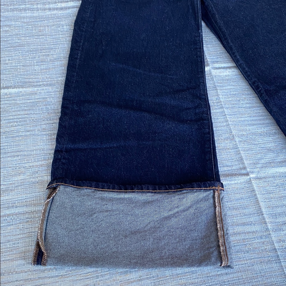 Women's A.N.A. Wide-Leg High-Waisted Dark Blue Jeans - Picture 8 of 14